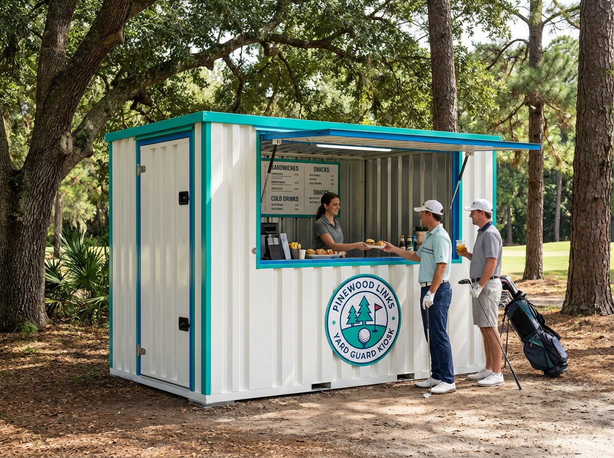 Golf Kiosk In woods